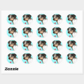 Ik hou van mijn Catahoula Ronde Sticker (Vel)