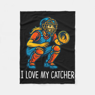Ik hou van mijn catcher - Zachte catcher - Fleece Deken