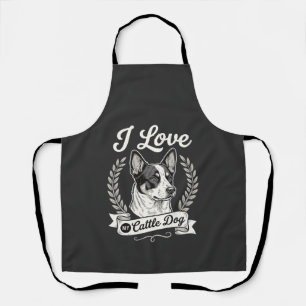 Ik hou van mijn Cattle Dog Vintage Hondenliefhebbe Schort