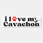 Ik hou van mijn Cavachon Bumpersticker (Voorkant)