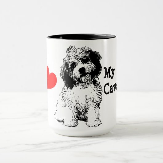 Ik hou van mijn Cavachon Mok (Midden)