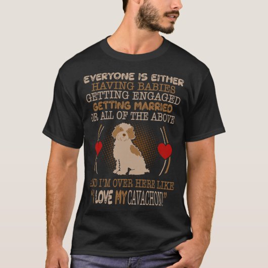 Ik hou van mijn Cavachon Pet Lovers Gift T-shirt (Voorkant)
