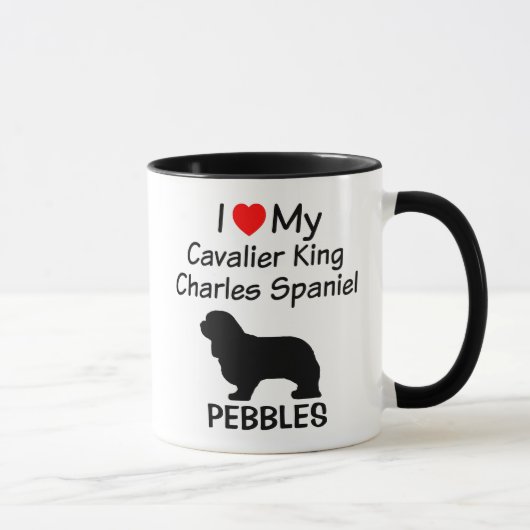 Ik hou van mijn Cavalier King Charles Spaniel Dog Mok (Rechts)