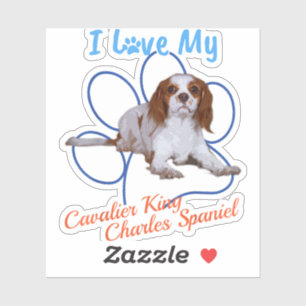 Ik hou van mijn Cavalier King Charles Spaniel Hond Sticker
