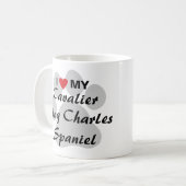 Ik hou van mijn Cavalier King Charles Spaniel Koffiemok (Voorkant links)