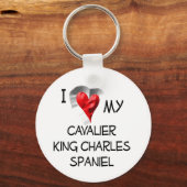 Ik hou van mijn Cavalier King Charles Spaniel Sleutelhanger (Voorkant)