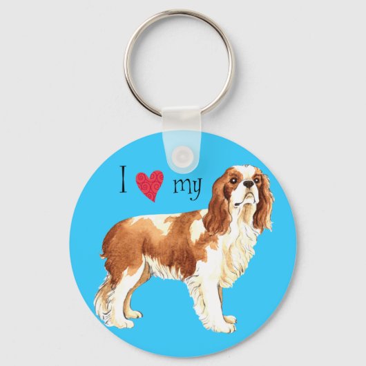 Ik hou van mijn Cavalier Sleutelhanger (Voorkant)