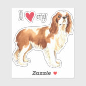 Ik hou van mijn Cavalier Vinyl Sticker (Vel)