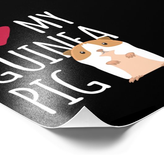 Ik hou van mijn cavia foto afdruk (Hoek)