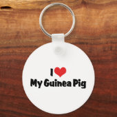 Ik hou van mijn cavia met hart sleutelhanger (Voorkant)