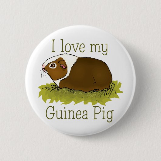 Ik hou van mijn cavia ronde button 5,7 cm (Voorkant)