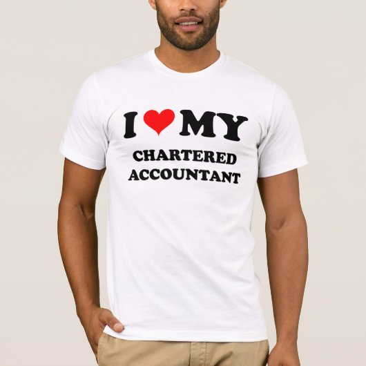Ik hou van mijn charteraccountant t-shirt (Voorkant)