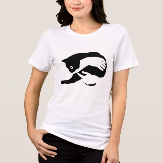 Ik hou van mijn chat  Tri-Blend shirt (Voorkant)