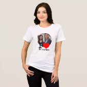 ❤️Ik hou van mijn chatbot Maak eigen foto Tri-Blend Shirt (Voorkant volledig)
