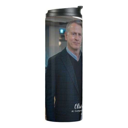 ❤️Ik hou van mijn chatbots Maak eigen foto Thermosbeker (Gedraaid links)