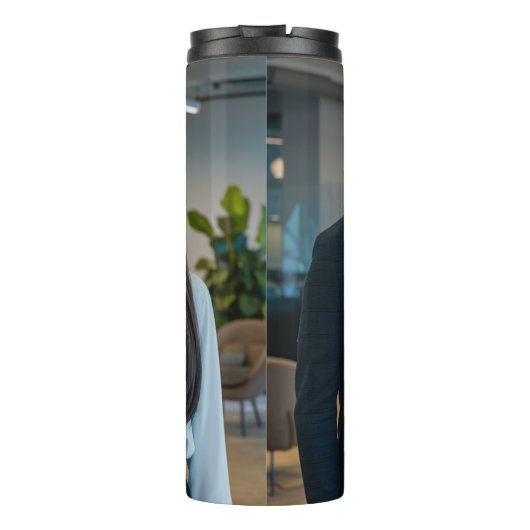 ❤️Ik hou van mijn chatbots Maak eigen foto Thermosbeker (Achterkant)