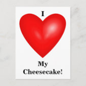 Ik hou van mijn Cheesecake Briefkaart (Voorkant)