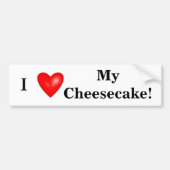 Ik hou van mijn Cheesecake Bumpersticker (Voorkant)