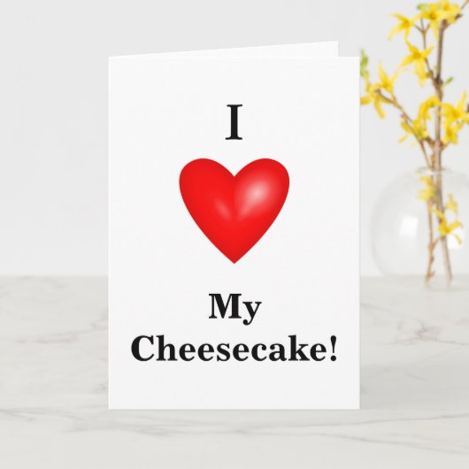 Ik hou van mijn Cheesecake Kaart (Gele Bloem)