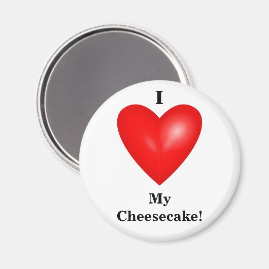 Ik hou van mijn Cheesecake Magnet (Voorkant / Achterkant)