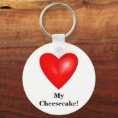 Ik hou van mijn Cheesecake Sleutelhanger (Voorkant)