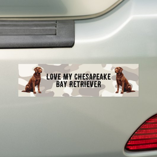 Ik hou van mijn Chesapeake Bay... Bumpersticker (Op auto)