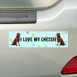 Ik hou van mijn Chesapeake Bay... - Gepersonalisee Bumpersticker