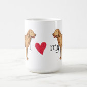 Ik hou van mijn Chesapeake Bay Retriever Koffiemok (Center)