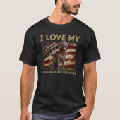 Ik hou van mijn Chesapeake Bay Retriever Papa Mam  T-shirt (Voorkant)