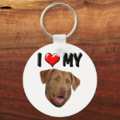Ik hou van mijn Chesapeake Bay Retriever Sleutelhanger (Voorkant)