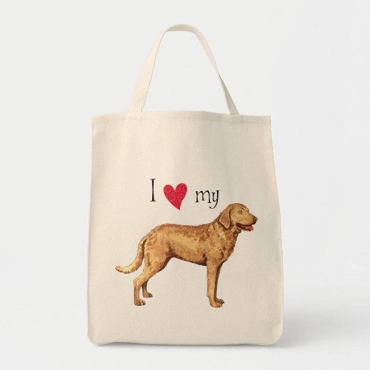 Ik hou van mijn Chesapeake Bay Retriever Tote Bag (Voorkant)