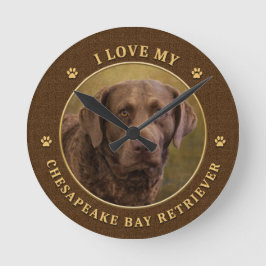 Ik hou van mijn Chesapeake Bay Retriever wandklok