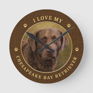 Ik hou van mijn Chesapeake Bay Retriever wandklok