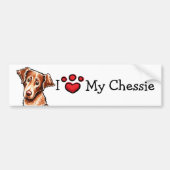 Ik hou van mijn Chessie Chesapeake Bay Retriever Bumpersticker (Voorkant)