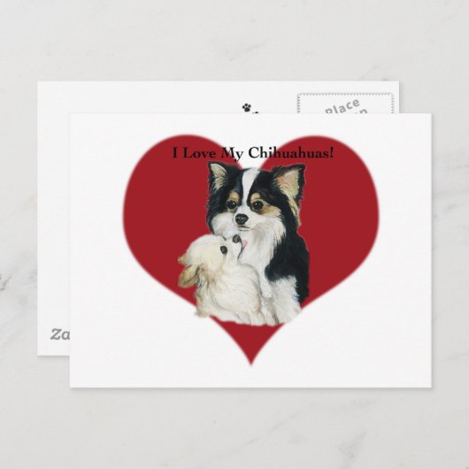 "Ik hou van mijn Chhihuahua" Briefkaart voor de Do (Voorkant / Achterkant)