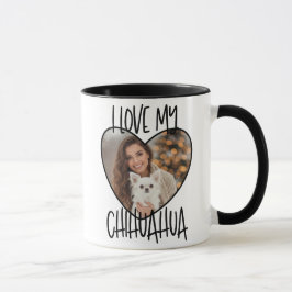 Ik hou van mijn Chihuahua aangepaste foto in een h Mok