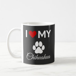 Ik hou van mijn Chihuahua aangepaste tekst Koffiemok