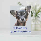 Ik hou van mijn chihuahua bedankkaart (Staand voorkant)
