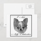 Ik hou van mijn chihuahua briefkaart (Voorkant / Achterkant)