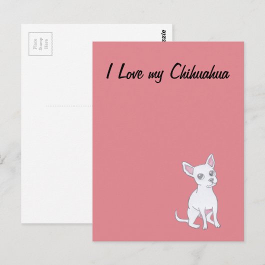 Ik hou van mijn Chihuahua Briefkaart (Voorkant / Achterkant)