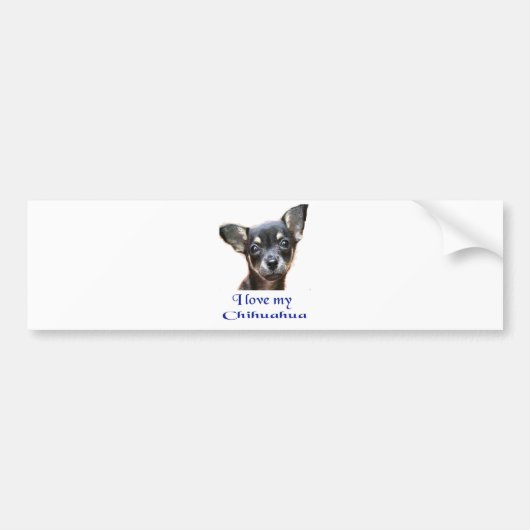 Ik hou van mijn Chihuahua Bumpersticker (Voorkant)