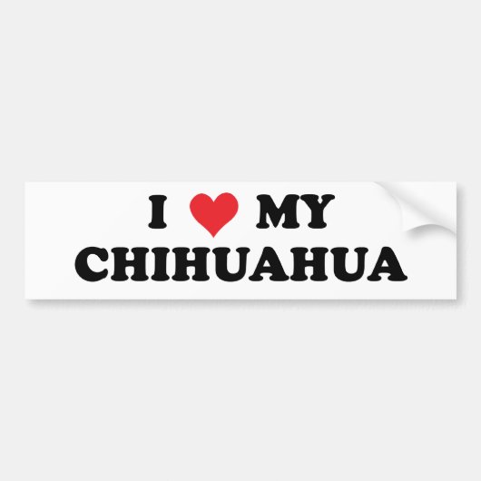 Ik hou van mijn Chihuahua Bumpersticker (Voorkant)