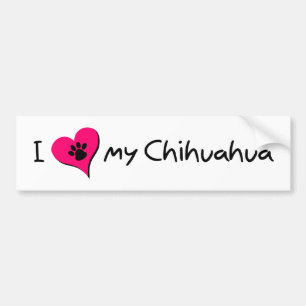 Ik hou van mijn Chihuahua Bumpersticker