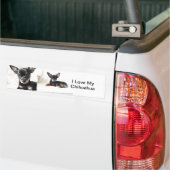 Ik hou van mijn Chihuahua Bumpersticker (Op Truck)