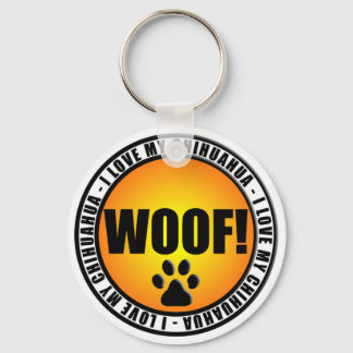 Ik hou van mijn Chihuahua! Button Sleutelhanger