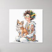 ik hou van mijn chihuahua canvas afdruk (Voorkant)