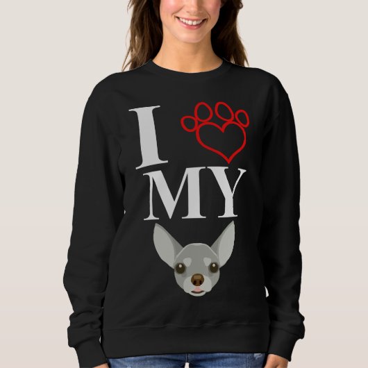 Ik hou van mijn Chihuahua Essential Trui (Voorkant)