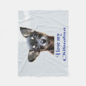 Ik hou van mijn chihuahua fleece deken (Voorkant)
