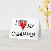 Ik hou van mijn Chihuahua Kaart (Gele Bloem)