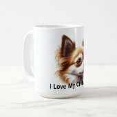 Ik hou van mijn Chihuahua Koffiemok (Voorkant links)